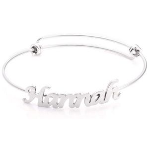 ✨HANNAH SILVER ADJUSTABLE NAME BRACELET  *NWT*